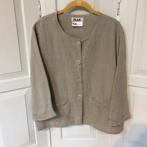 Flax Button Down Shirt/ Jacket